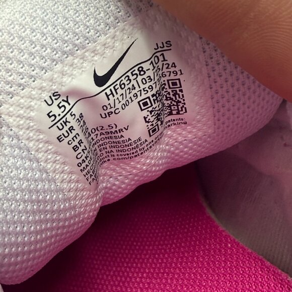 Nike Air Max 90 Low Running Shoes White Pink HF6358-101 VNDS GS Sz 5.5/WMNS 7 - Picture 7 of 7